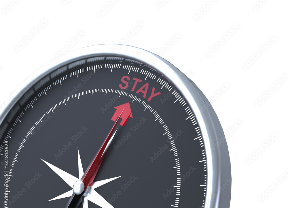 stay @ home - compass direction shows north - 3D-rendering stay @ home - compass direction shows north - 3D-rendering