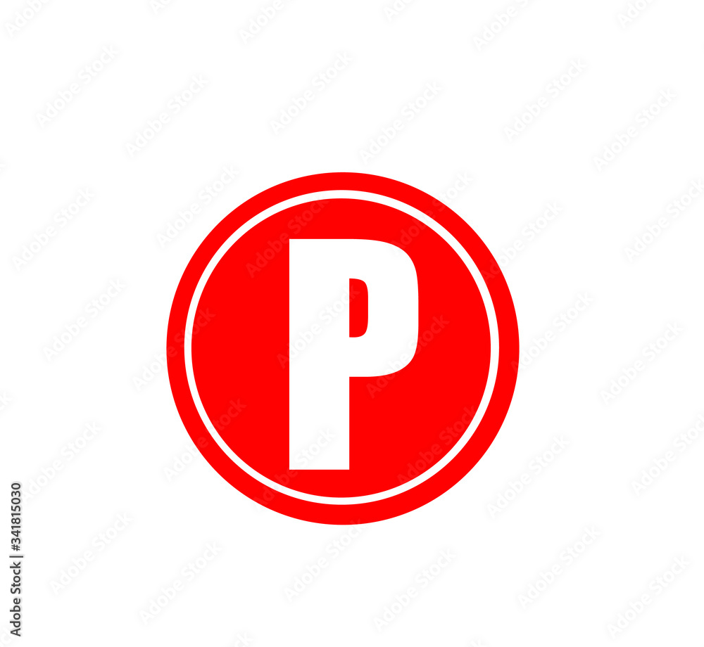 parking icon isolated on white background, red parking zone sign parking icon isolated on white background, red parking zone sign