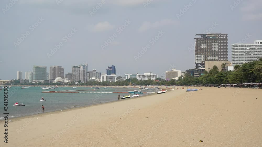 Pattaya beautiful view of the city beach. Pattaya Thailand March 2020 Pattaya beautiful view of the city beach. Pattaya Thailand March 2020