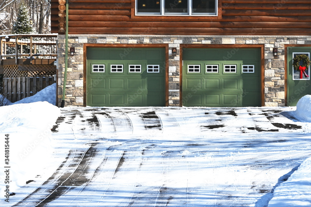 Obraz premium Green Garage Doors
