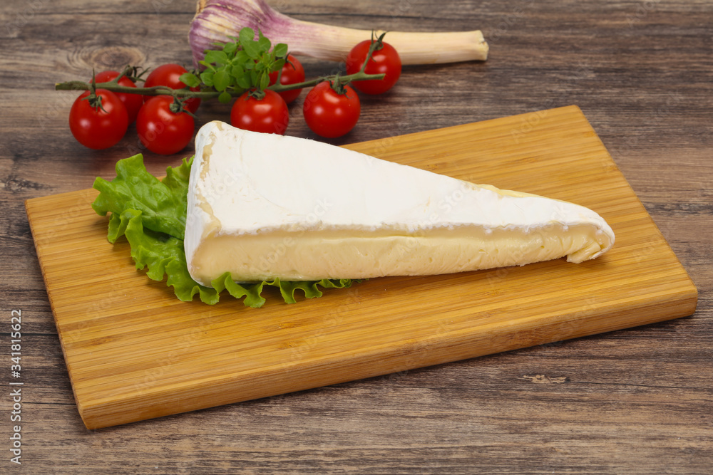 Brie cheese triangle served salad Brie cheese triangle served salad