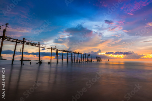 old wooden bridge  phang-nga  Thailand