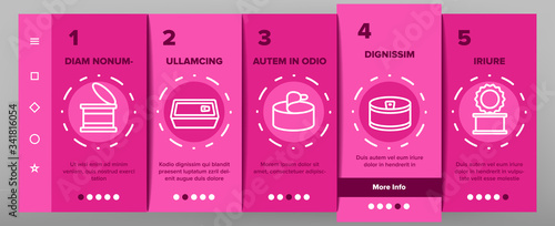 Tin Can Container Onboarding Icons Set Vector. Metallic Tin Can Package For Freshness Drink And Pickled Food, Closed And Opened Illustrations