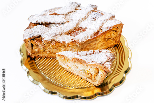 Obraz na plátně Italian food traditional pastiera napoletana