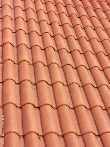red roof tiles for background or texture