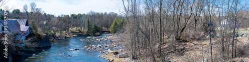 Panoramic view of Boquet River in Wadhams NY