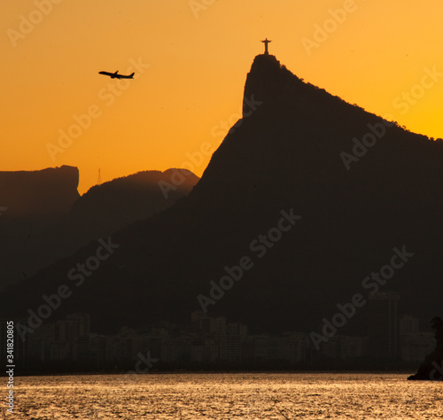 rio de janeiro por do sol niteroi aviao brasil brazil 