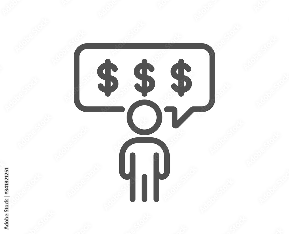Employee benefits line icon. Business salary sign. People savings symbol. Quality design element. Editable stroke. Linear style employee benefits icon. Vector Employee benefits line icon. Business salary sign. People savings symbol. Quality design element. Editable stroke. Linear style employee benefits icon. Vector