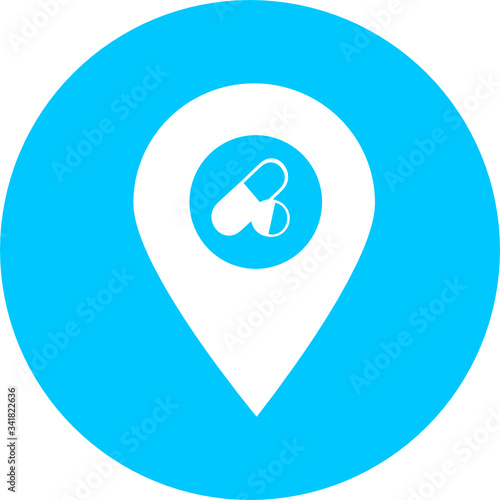 Free Download Set of map pin pointer in blue circle icon. Element of map point for mobile concept and web apps. Icon for website design and app development. Premium map icon sign. - GFXLoad