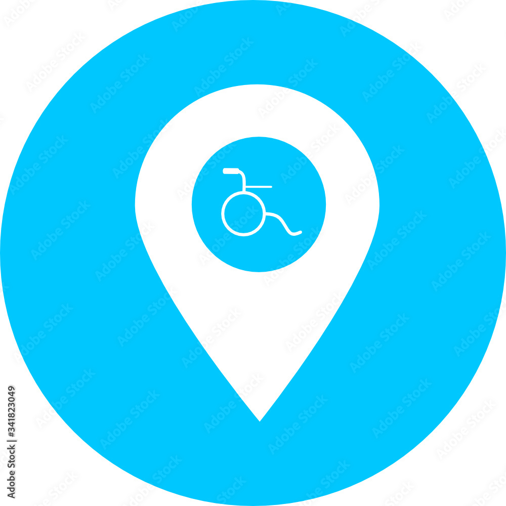 Set of map pin pointer in blue circle icon. Element of map point for mobile concept and web apps. Icon for website design and app development. Premium map icon sign. Set of map pin pointer in blue circle icon. Element of map point for mobile concept and web apps. Icon for website design and app development. Premium map icon sign.