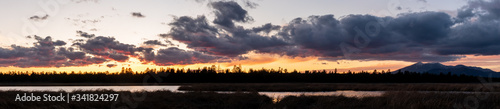 sunset over the lake