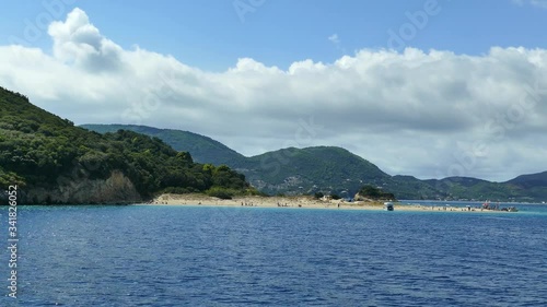 Wallpaper Mural Approaching Turtle island with a tourist boat on Zakynthos island, Greece, UHD Torontodigital.ca