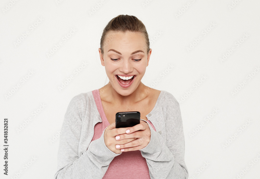 lifestyle, emotional and people concept: Young beautiful blond woman with smart phone lifestyle, emotional and people concept: Young beautiful blond woman with smart phone