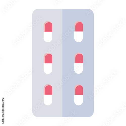 Isolated pills tablet vector design
