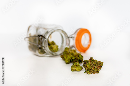 A jar of marijuana