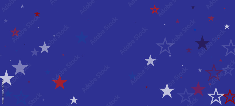 National American Stars Vector Background. USA Veteran's Independence Labor President's 11th of November Memorial 4th of July Day 