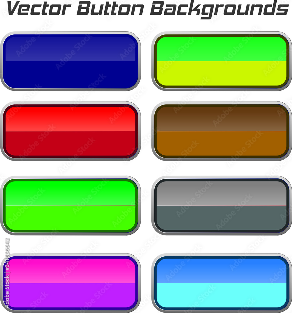 Rounded corner square button backgrounds realistic. Rounded corner square button backgrounds realistic.
