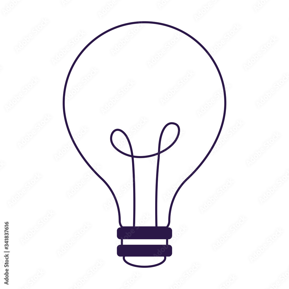Isolated electric light bulb vector design Isolated electric light bulb vector design