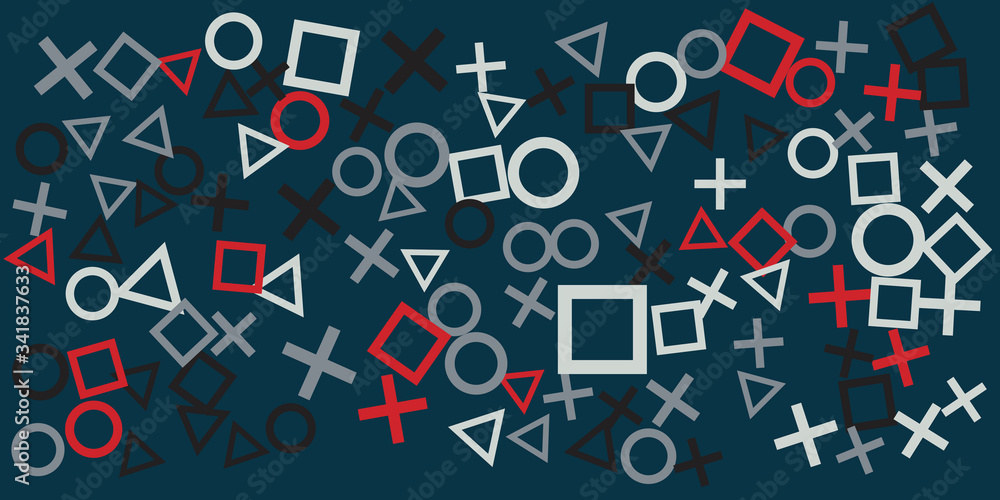 Video Games outline pattern. Vector game concept seamless background. Play station game pad Video Games outline pattern. Vector game concept seamless background. Play station game pad