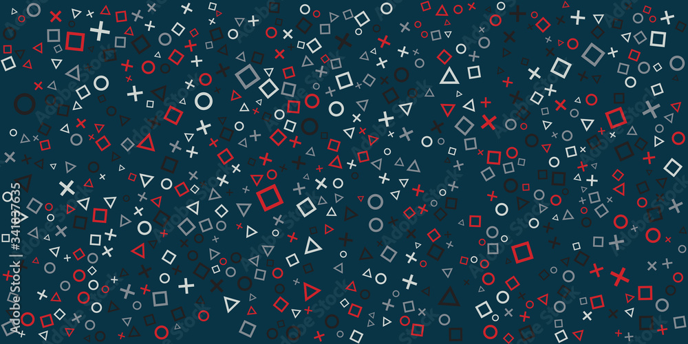 Video Games outline pattern. Vector game concept seamless background ...