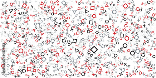 Video game playstation controller background Gadgets seamless pattern 