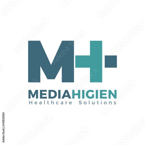 Letter MH Logo for Health Care Business