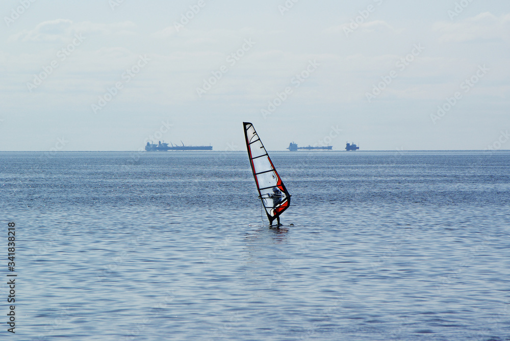 kite surfing in the sea kite surfing in the sea