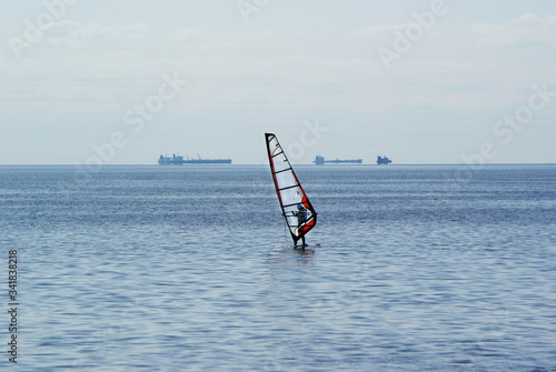 kite surfing in the sea © Svetliy