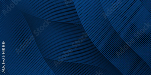3D modern wave curve abstract presentation background. Luxury paper cut background, Abstract decoration, golden pattern, halftone gradients, 3d Vector illustration. Black, white, blue waves