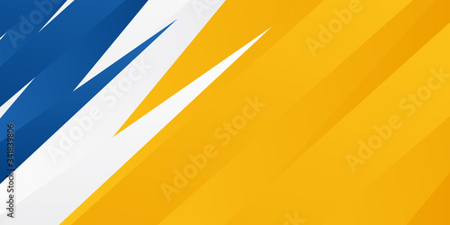 3D bright blue yellow orange abstract background suit for presentation design. Geometrical abstract background. Abstract brush stroke orange white background set in three colors