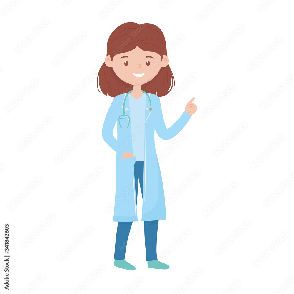 Isolated woman doctor vector design Isolated woman doctor vector design