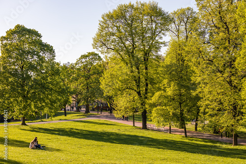 Photography Spring view in Letna Park, Prague, Czech Republic