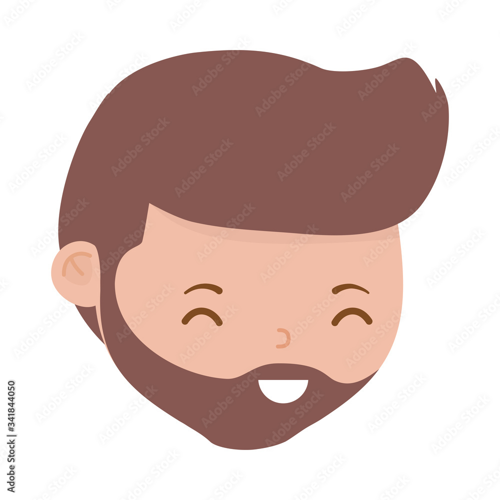 Fototapeta premium Isolated avatar man head vector design