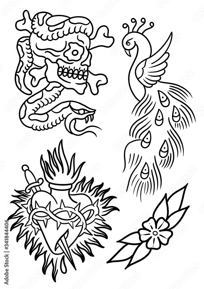 tribal tattoo set tribal tattoo set