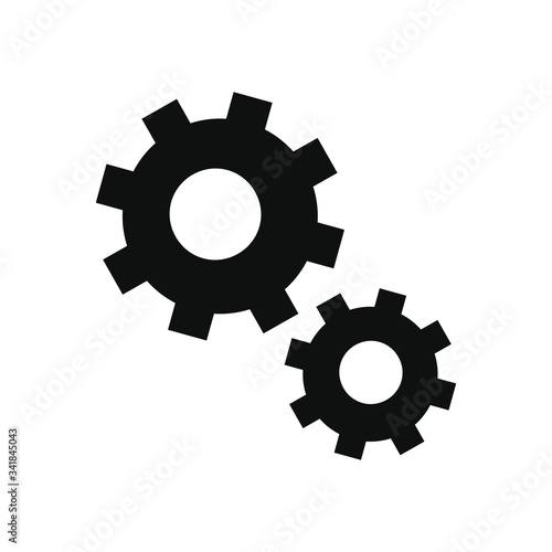 gear wheels icon, silhouette style