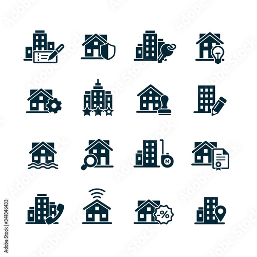 real estate vector icon set