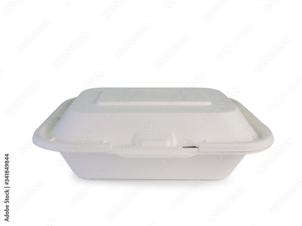 foam food container on white background. (clipping path) foam food container on white background. (clipping path)