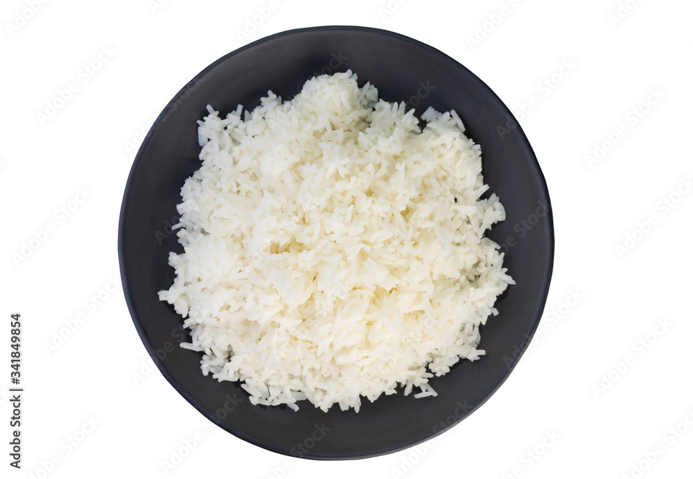 Jasmine cooked rice on white background. (clipping path) Jasmine cooked rice on white background. (clipping path)