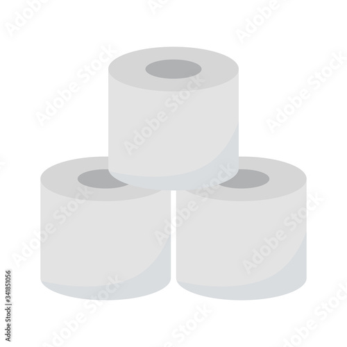 Isolated toilet paper vector design