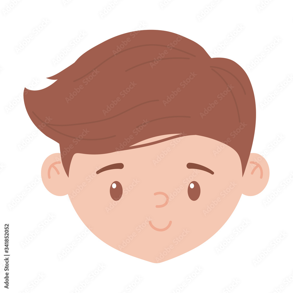 Isolated avatar man head vector design