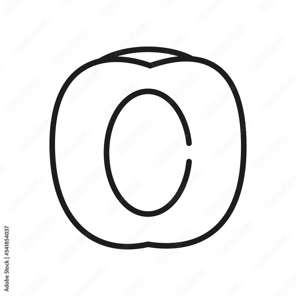fruits and vegetables concept, peach icon, line style fruits and vegetables concept, peach icon, line style