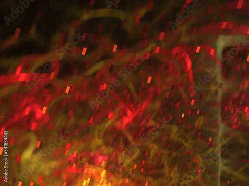 Abstract Illustration - Strings of Chaotic Plasma Energy, Colorful Fractal Multicolor Lightning, Energy Discharge, Scientific Plasma Study. Digital Flames, Artistic Design