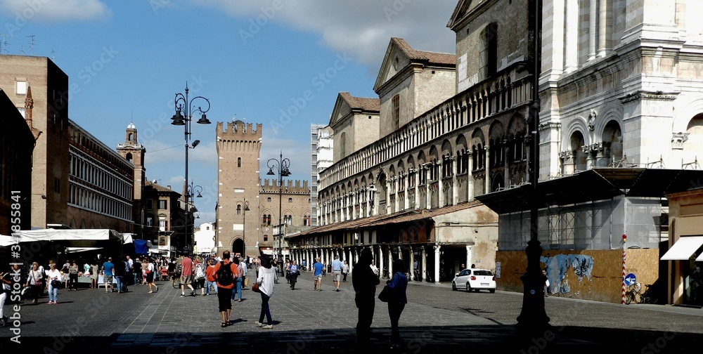 Ferrara, Italy, Piazza Trento e Trieste
