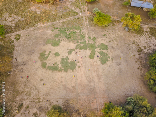 Fotografie Futbol a vista de pajaro