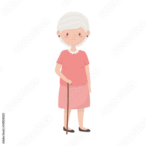 Isolated grandmother avatar vector design