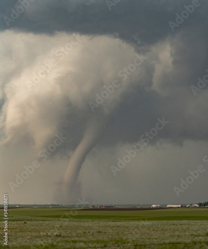 A tornado on the Great Plains During a Summertime Storm