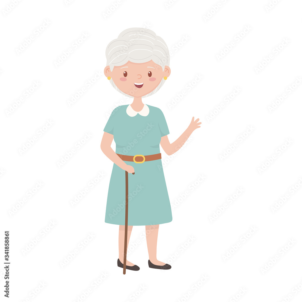 Isolated grandmother avatar vector design Isolated grandmother avatar vector design