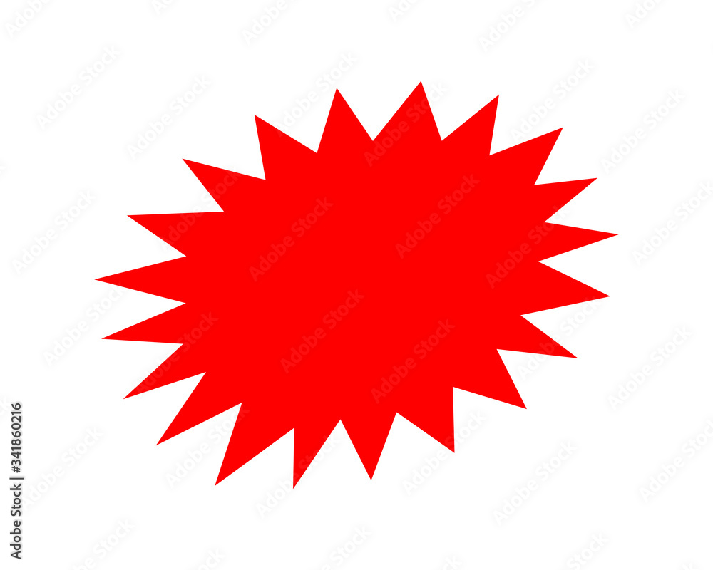 Vecteur Stock stickers red for discount price message, chat label serrated  shape, sticker star label for sale promotion, comic speech bubbles,  serrated sticker for sale text promotion, stickers for new offer promo