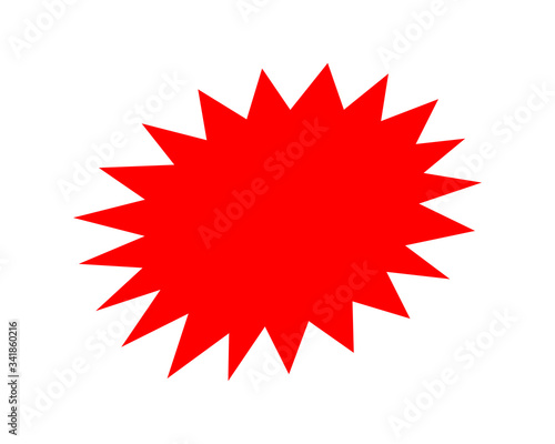 stickers red for discount price message, chat label serrated shape, sticker star label for sale promotion, comic speech bubbles, serrated sticker for sale text promotion, stickers for new offer promo
