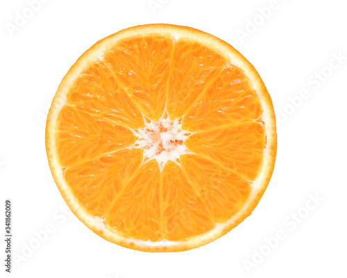 Fresh orange isolated on a white background  Mandarin orange with green leaf isolated on white background  clipping path.